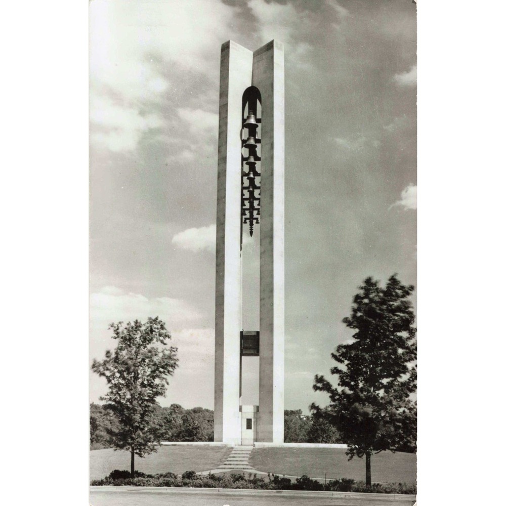 Vintage Deeds Carillon Park Dayton Ohio Photo Postcard 32 Bells Tower VG+